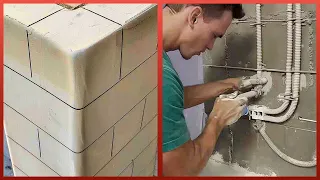 Most Amazing Ceramic Tile Installation | Workers with Tiling Skills