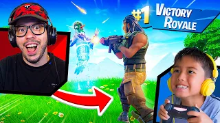 The Cutest Kid Helped Me WIN in Fortnite!