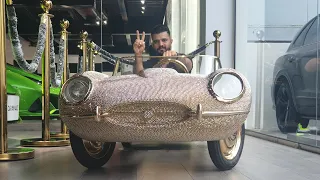 World's Most Expensive CHILD car with 100,000 SWAROVSKI CRYSTALS and 24 KARAT GOLD | Kids Car | 1/1
