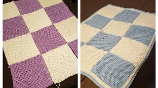 How I loomknitted my square blanket Full process(1of 3)