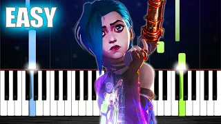 Imagine Dragons x J.I.D - Enemy (Arcane League of Legends) - EASY Piano Tutorial by PlutaX