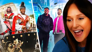 Freya Reacts to SIDEMEN $100,000 ANCIENT VS FUTURISTIC HOLIDAY