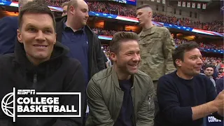 Jimmy Fallon, Tom Brady and Julian Edelman take in UNC vs. Syracuse | CBB on ESPN