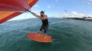 Mike Succeeds With Wingfoiling Lessons in Cabarete 2