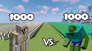 iron-golem vs zombie in Minecraft ll who is a best 🤔🤔 ll