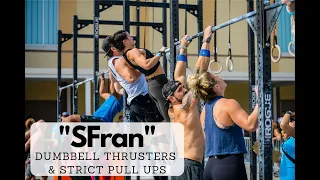 "SFran" | CrossFit At Home Workout | Dumbbell Thrusters & Strict Pull Ups