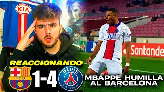 REACCIONANDO al Barcelona vs PSG 1-4 *MBAPPÉ HUMILLA AL BARÇA* 😨