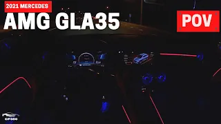 2021 Mercedes AMG GLA 35 ► NIGHT Drive POV - ASMR