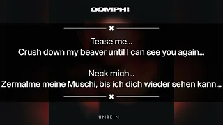 Oomph!- Foil lyrics with German translation