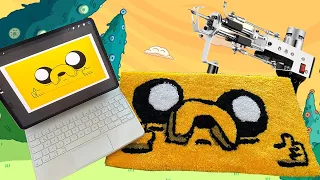 ASMR Rug Tufting Adventure Time Jake the Dog