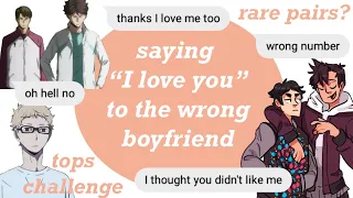 Saying "I love you" to the wrong boyfriend | haikyuu boyfriend challenge