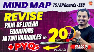 Mind Map | Revise Pair of Linear Equations in Two Variables | PYQs | Class 10  TS|AP Boards - SSC