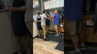 Customer pisses off employee. Employee beats up customer! Or what Shawty?