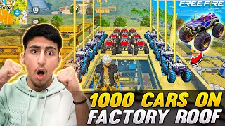 1000 Cars On Factory Roof😍😱-Free Fire India