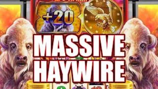 BUFFALOOO 🐃 My BIGGEST JACKPOT EVER on Buffalo Chief SLOT MACHINE! EXTREMELY RARE HAYWIRE!