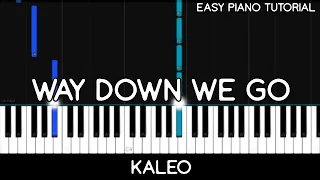 Kaleo - Way Down We Go (Easy Piano Tutorial)