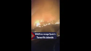 Wildfires ravage Spain's Tenerife islands