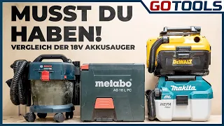 🔥 18V Akkusauger | Nass/Trocken? | Blasfunktion? | Bosch Metabo Makita und Dewalt | inkl. Verlosung