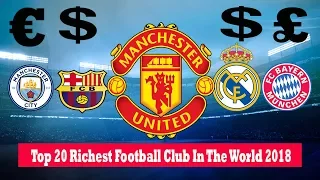 Top 20 Richest Football Club In The World 2018 | World's richest football clubs