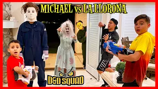 LA LLORONA vs MICHAEL MYERS | NERF WAR | NERF RIVAL | D&D SQUAD BATTLES