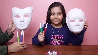 تحدي التلوين ب3 الوان القناع  !!!  3Marker Halloween Mask Challenge