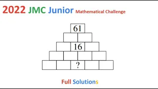 2022 JMC UKMT Junior Mathematical Challenge Full Solutions Math Olympiad 2023 date problems archive
