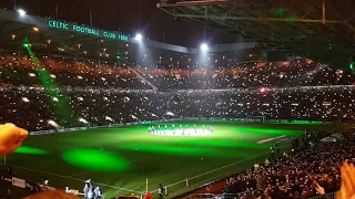 Celtic 2-1 RB Leipzig FAMOUS DISCO LIGHTS & YNWA UEFA Europa League 8/11/2018