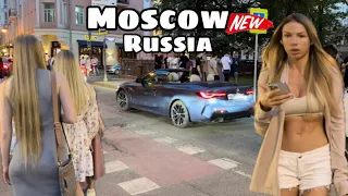 🔥 Insane Moscow Nightlife 2024: RussianGirls, Luxury Cars - City Tour HDR | Moscow Evening walk 🔥