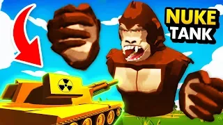 SECRET NUCLEAR TANK vs HUGE VR GORILLA (Funny Growrilla Virtual Reality Gameplay)