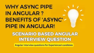 Why async pipe in angular | Benefits of 'async' pipe #angularInterviewquestions