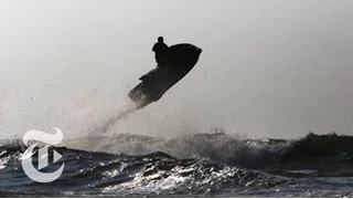 Jet Ski Wave Jumping Around New York City - 2013 | The New York Times