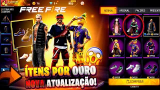 URGENTE!! NOVA ATUALIZAÇÃO DO FREE FIRE, ÍTENS POR OURO? DEMON SLAYER, PEGUE O BANNER ANGELICAL??