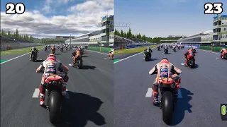 MOTOGP 20 VS MOTOGP 23 GAMEPLAY