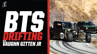 BTS of my 35' Hot Rod Drifting Backroads and a Historic NASCAR Racetrack with @VaughnGittinJr