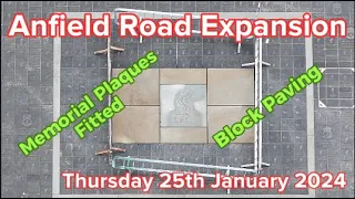 Anfield Road Expansion Liverpool FC - 25th January - latest progress update - memorial plaques #ynwa