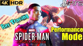 Spider-Man Miles Morales Performance Ray Tracing Mode PS5 Gameplay Walkthrough 4K 60FPS HDR