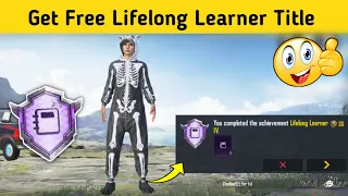 Get Free Lifelong Learner Title In Bgmi / Pubg mobile | How To Complete Lifelong Learner Achievement