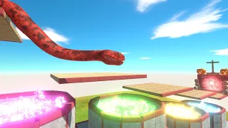 Jump Over Portal - Reptiles VS Dinosaurs | Animal Revolt Battle Simulator