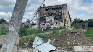 Мариуполь, разрушения частный сектор по ул. Метрополицкая