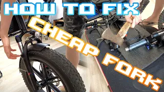 How to fix Ebike Fatbike Fork to work smooth again 😏 Engwe engine pro example / SRsuntour 🍻🍕