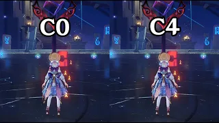 the difference in POWER LEVEL of c0 to c4 ayaka