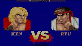 STREET FIGHTER 2 ONLINE RANKED MATCH KEN , BLANKA VEGA M BISON GAMEPLAY