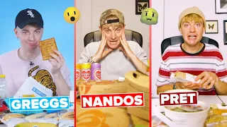 Trying Every Item At Greggs, Nando's & Pret (Supercut)