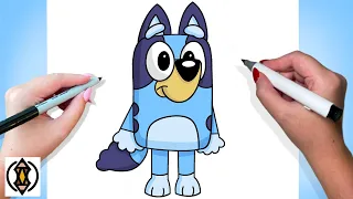 How To Draw Bluey | Tutorial Easy