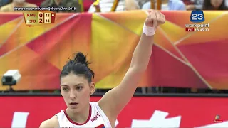 Tijana Boskovic | 2018.10.14 FIVB World Championship | Japan vs Serbia (14-12)