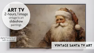 Vintage Christmas TV Art Vintage Art TV Screen Art for Your TV Holiday Art Santa Screensaver Frame