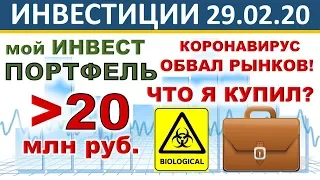 №22 Инвестиционный портфель акций. Обвал рынков! ВТБ Мои Инвестиции. Прогноз доллара. Акции ETF ИИС