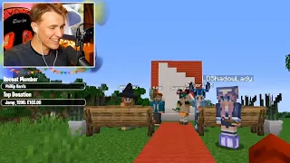 Lizzie and Joel honour Jimmy with his Silver Play Button in Minecraft