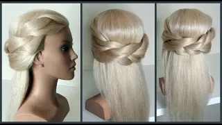 Простой вариант для создания самой себе красивой прически.Fast, easy beautiful hairdo for yourself