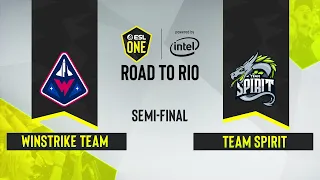 CS:GO - Winstrike Team vs. Team Spirit [Mirage] Map 2 - ESL One: Road to Rio - Semi-final - Asia